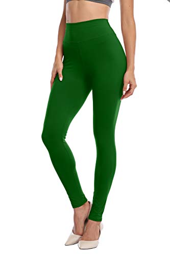 LIGHTBACK Women's Workout Leggings High Waisted Stretchy Leggings Soft Ankle Length Yoga Pants Gym Tights DarkGreen