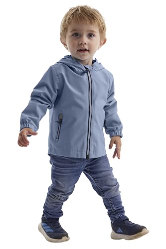 first instinct by killtec Unisex Baby Fios 10 Mns Jckt Funktionsjacke Regenjacke Mit Kapuze, Hell Denim, 98-104 EU