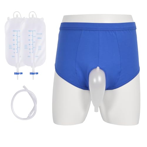 Bolsa de coleta de urina, bolsa de urina vestível para homem, dispositivo portátil de drenagem de urina de silicone, com 500 ml x 2 dispositivos de coleta, reutilizável, estilo triângulo não removível