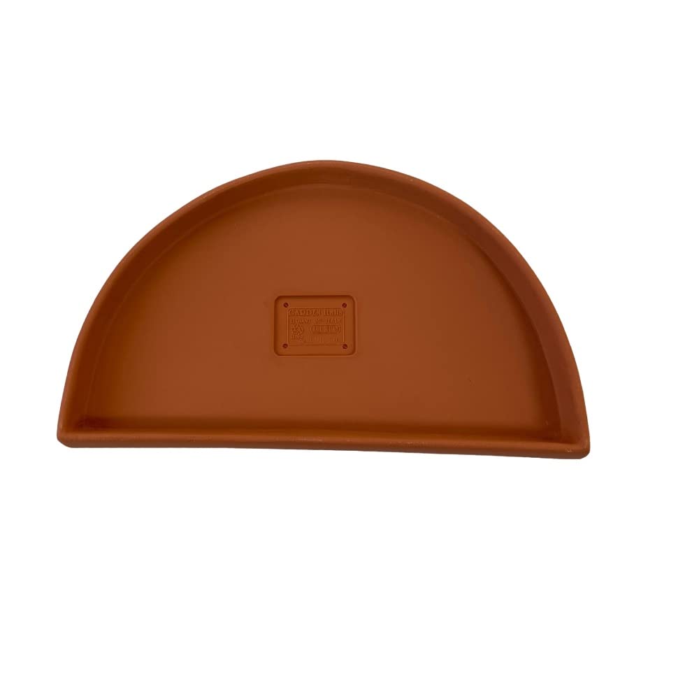 GARDENITALIA Garden Italia Vasi Sottovaso a Muro in Resina LMR 75 cm. Interno 76 x 39 in Resina Colore Terracotta Made in Italy per Esterni - infrangibile - Resistente al Gelo - Robusto