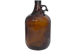 1 Gallon Amber Glass Jug With 38mm Cap