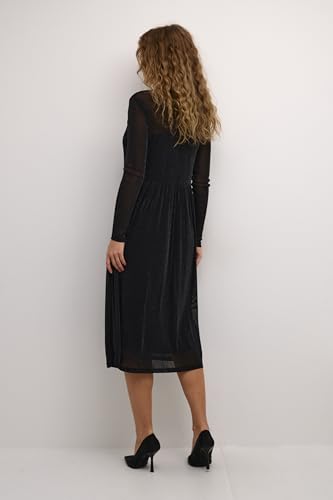 Robe de cocktail KAFFE en mesh pailleté chic et confortable - 4