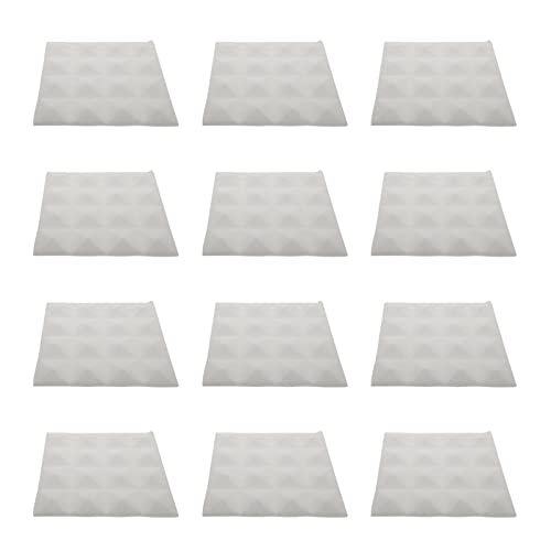 Holibanna 12pcs Sound Dampening Panels Pyramid Shape Acoustic for Noise Reduction and Acoustic Treatment Studios Home Theaters and Music Rooms Self-adhesive Fire-resistant