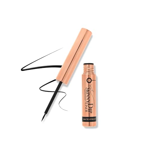 OZ LAB Skinny Dip Liquid Eyeliner - Matte Black, 24H Long-Lasting, Smudge-Proof, Precision Dip Brush Tip, Quick-Dry Formula, Cruelty-Free Eye Makeup for Cat Eye & Winged Looks