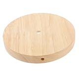 Base inférieure de lampe de bureau circulaire : la base de la lampe de table en bois est fabriquée en bois robuste et de , sans bavure, durable, pas facile à casser, lampe ronde en bois