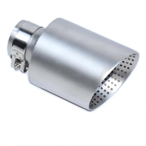 Silencieux d'Échappement Universel 63mm en Acier Silver pour Double Sortie de Golf 7 MK7