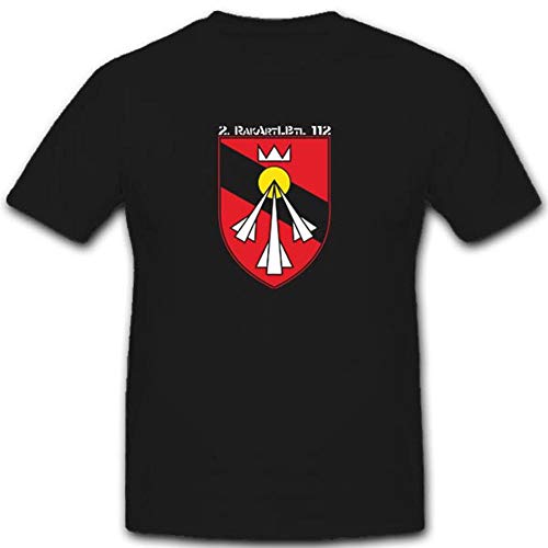 T-shirt 2 Rakartlbtl 112 Bundeswehr noir avec armoiries historiques de haute précision
