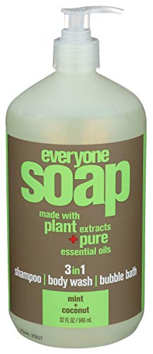 EO Products Natural Everyone Hand Soap Liquid, Mint and Coconut, 32 Ounce