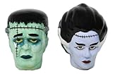 Ebros Day Of The Dead Mr And Mrs Frankenstein Monster Bride And Groom Ceramic Salt Pepper Shakers Figurine Set Zombies Undead Underworld Fantasy Halloween Decorative Kitchen Accessory