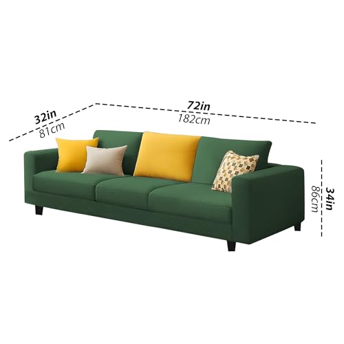 Image of Casaliving Minta 3+2 Seater Sofa Set for Living Room (Green Colour Fabric) Premium Fabric Sofa