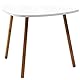 Set - zwei weiße Kaffeetische aus Holz, 60 x 40 x H 45 und 46 x 30 x H 41, minimalistisch, skandinavisch, für Pflanzen, Vasen, Nachttisch, MDF-Holz. Lounge - Tisch