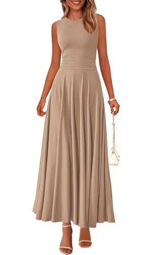 PRETTYGARDEN Womens Spring Dresses 2026 Casual Sleeveless Crewnec...