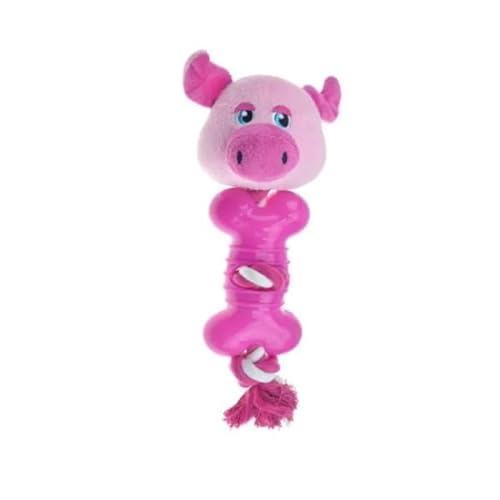 Park BLVD Pig Ropers Pet Plush Toy Pink