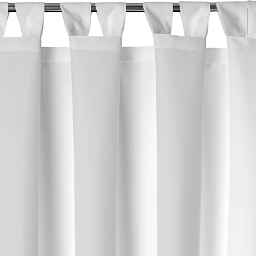 Eurofirany GARDEN Outdoor Curtain with Tab Top - 1 pc. Velcro Fastener, Sun Protection, Privacy Screen, Windproof, Waterproof Curtain for Patio, Gazebo, Pergola, Porch, W61 x L79, White - Image 3