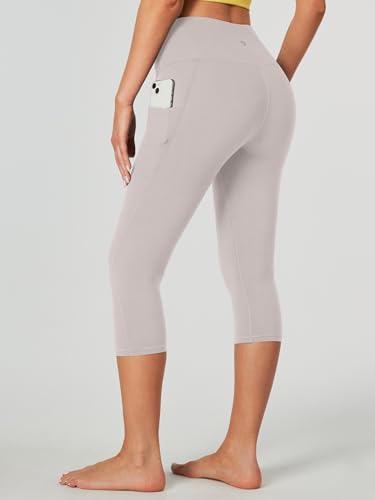 Image of Heathyoga Capri Leggings for Women High Waisted Capri Leggings with Pockets for Women Tummy Control Yoga Pants Women