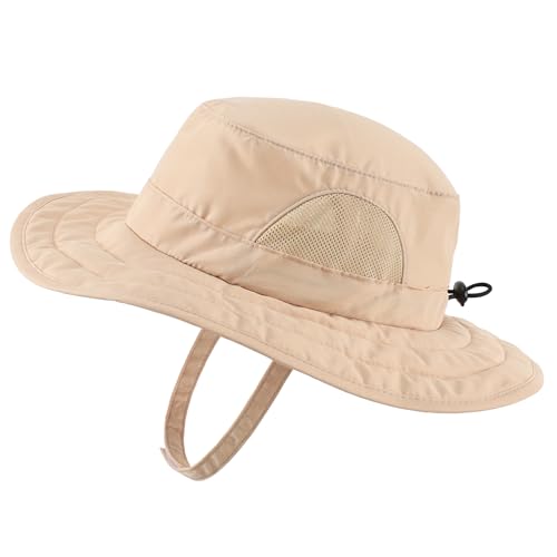 Connectyle Kids Sun Hat for Boys Girls Wide Brim Bucket Hat UPF 50+ Sun Protection Hat Breathable Summer Beach Hat