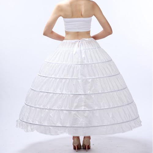 Plus Size Hoop Skirt,Long Fluffy Hoop Petticoat Skirt for Women Under Dress - Poofy Wedding Skirt, Hoop Skirt Petticoat White4