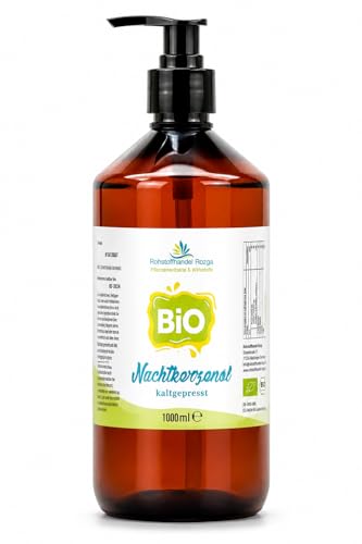 Nachtkerzenöl Bio 1000 ml 1 Liter kaltgepresst TOP QUALITÄT 100% rein in bester Lebensmittelqualität