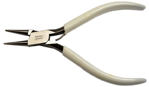 Grobet USA Jewelry Plier Round Nose Smooth Jaw 5-1/4