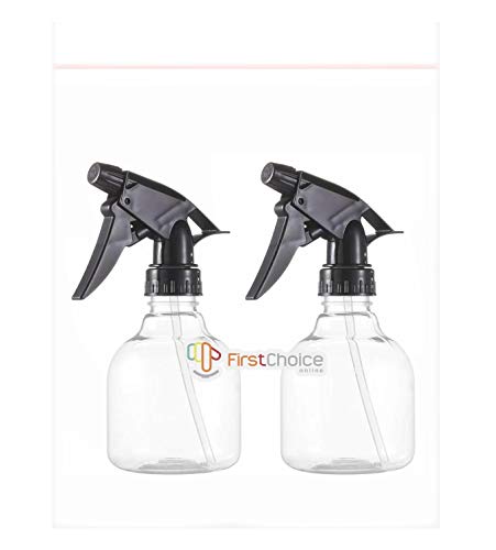 Mozza Empty Spray Bottle Refillable Container, Fine Mist Sprayer. 8 Oz, Adjustable Fine Mist Trigger Sprayer for Hair Spray. (Pack 2)