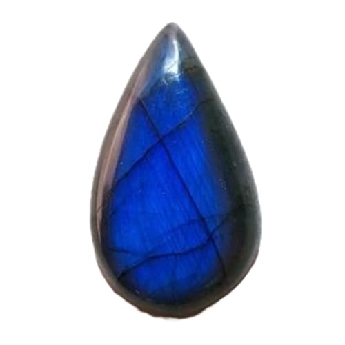 Labradorite bleue naturelle de qualité supérieure en poire pour pendentif et bague haut de gamme