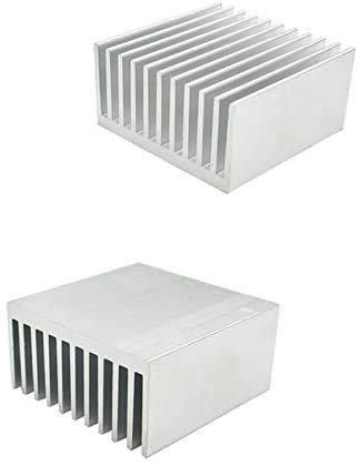 Aluminum Heatsink Cooler Radiator Cooling 40mm x 40mm x20mm Heat Sink Module Cooler Silver Tone (Pack of 2)