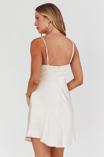 IKMNN Satin Short Pleated Homecoming Dresses for Women 2025 Square Neck Formal Party Gown IK1362