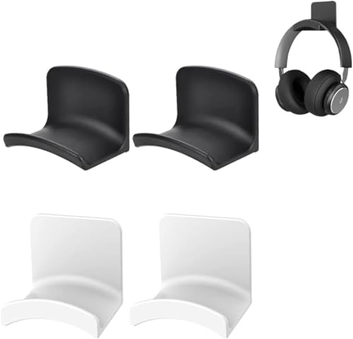 4 Piezas Soporte para Auriculares Universal - Gancho Adhesivo Extra Fuerte para Mesa, Pared o Escritorio,Auriculares Gaming, Mandos y Accesorios