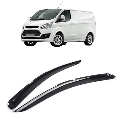 Visières de vitres anti-pluie pour Transit Custom 2012+ | Ventilation sans buée