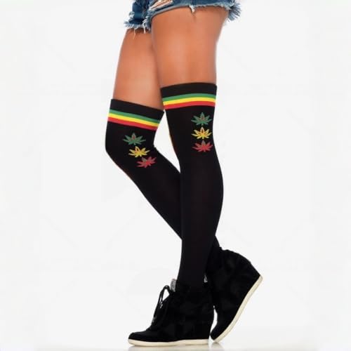 Image of COUVER Over Knee High Socks Women Warm Dress Tube Stocking Cosplay Socks Thigh High Leg Warmer - 6 Pairs