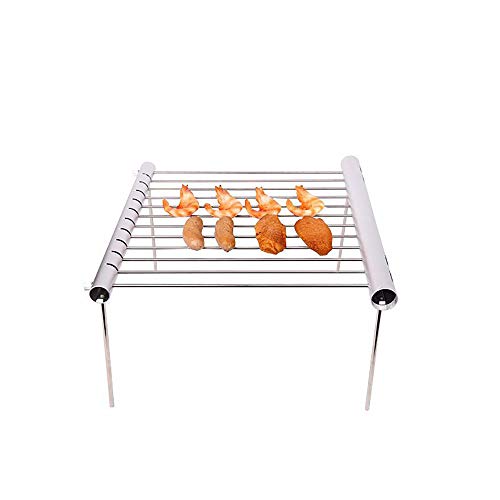 QJJML Outdoor Portable 304 Stainless Steel Barbecue Net