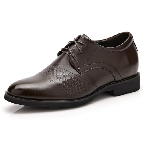 Battle Men Men’s 2-Inch Elevator Leather Oxford Shoes, 2