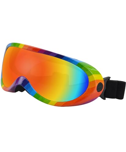Pets Sunglasses with Glass Cleaning Cloth for Medium,Large Dog UV Goggles Breathable Sweat Windproof Anti-Dust Snowproof Glasses with Elastic Straps Rainbow Pattern Pets Sunglasses with Glass Cleaning Cloth for Medium,Large Dog UV Goggles Breathable Sweat Windproof Anti-Dust Snowproof Glasses with Elastic Straps Rainbow Pattern