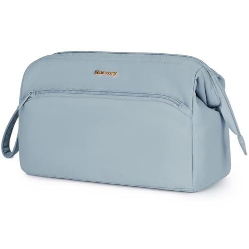 Image of Narwey Travel Makeup Bag Toiletry Bag, Large Cosmetic Bag for Women Girls