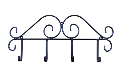 Porta Chaves De Parede Em Ferro Com 4 Ganchos Suporte Decorativo Para Acessorios