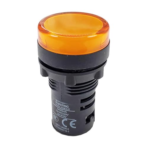 Indicador luminoso amarillo LAY5s-ZS AC 220V para cuadros eléctricos y automatismos