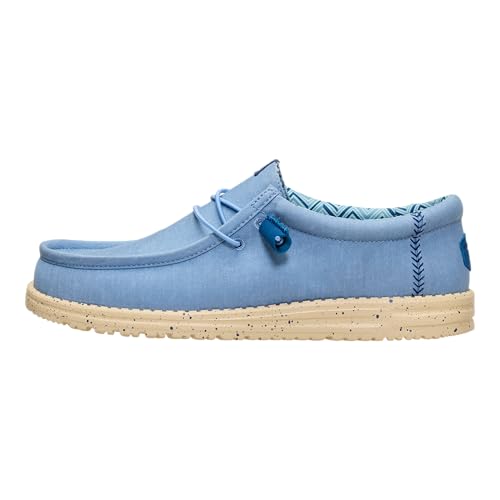 Image of HEYDUDE Men's Wally Stretch Canvas Loafers | Lightweight Slip On Shoes | Casual Walking, Travel & Everyday Style