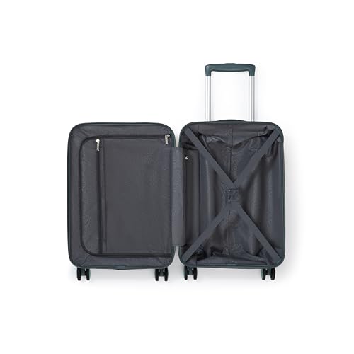 Image of American Tourister Qubiz | Cabin Trolley Bag (55 cm) | 360 8 Wheel Travel Luggage | Hard Case Polypropylene Suitcase | Recessed Combination Lock | Green