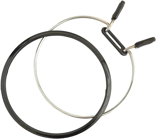 Image of Nurge Metal Embroidery Hoops - Premium Spring Tension Embroidery Hoop for Cross Stitch - Durable Ring with Quick Release Safety Clip - Ideal for Crafters,Beginners & Professionals - Black - Medium