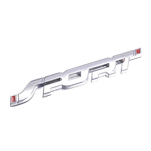 1 pegatina para guardabarros de coche con emblema de deporte, de metal cromado en 3D Cover