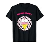Cute Cat with Melting Icecream Valentines Day Food Pun Funny T-Shirt