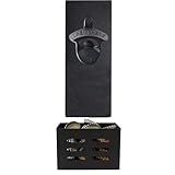 HAIICEN Magnetic Bottle Opener Wall Mount Beer Top Opener with Cap Catcher Bucket and Black Plate Stuck on Fridge Cooler RV