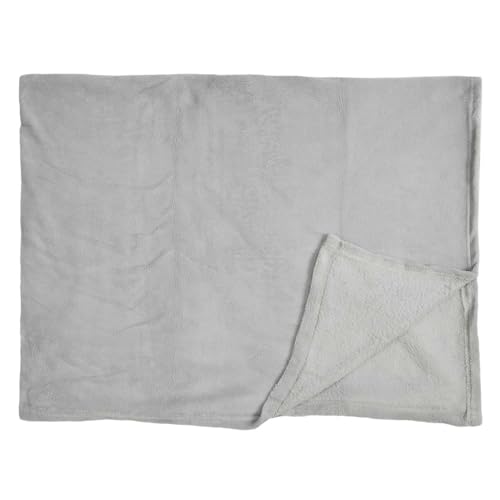 HOME DECO FACTORY - TX0113, Plaid en Microfibre Gris Clair, Doux et élégant, Conçu pour Le canapé ou Le lit, Conçu pour Les soirées fraîches, Dimensions 120x150 cm, Couleur Gris Clair