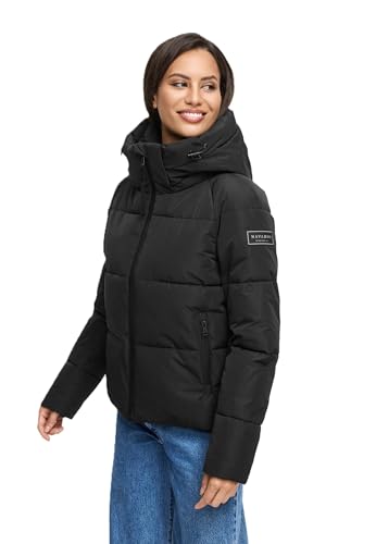 Navahoo Damen Winterjacke (XS-XXL) - gesteppt, abnehmbare Kapuze, 5 Taschen - N067 - Schwarz Größe M - Gr.M Navahoo Damen Winterjacke (XS-XXL) - gesteppt, abnehmbare Kapuze, 5 Taschen - N067 - Schwarz Größe M - Gr.M