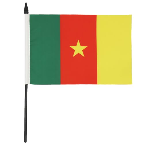 AZ FLAG - Tischflagge Kamerun - 21x14 cm - Kamerunische Tischfahne 14 x 21 Cm - Flaggen