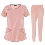 VIAOLI Women Scrubs Sets Jogger Nurse Scrub Uniform Outdoor Work Set Scrubsset Stretchy Short Sleeve
