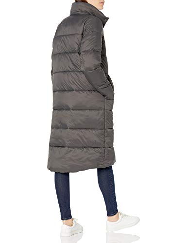 Amazon Essentials Damen Cocoon Puffer Wintermantel, leicht, wasserabweisend, lang, Anthrazit, Größe S