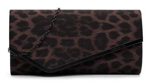 Bolso de mano Tamaris Amalia Leo marrón para tus salidas de noche y eventos