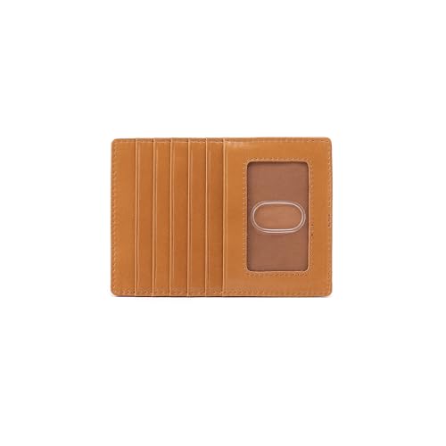 Image of HOBO Euro Slide Leather Wallet with Passport Holder for Travel, Card and Cash Organizer, and Zipper Pocket, Natural