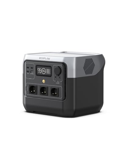 Estación de energía portátil ECOFLOW RIVER 2 Pro, batería LiFeP04 de 768 Wh, carga rápida en 70 minutos, 3 tomas de CA de 800 W de potencia, generador solar para aire libre/caravanas/doméstico